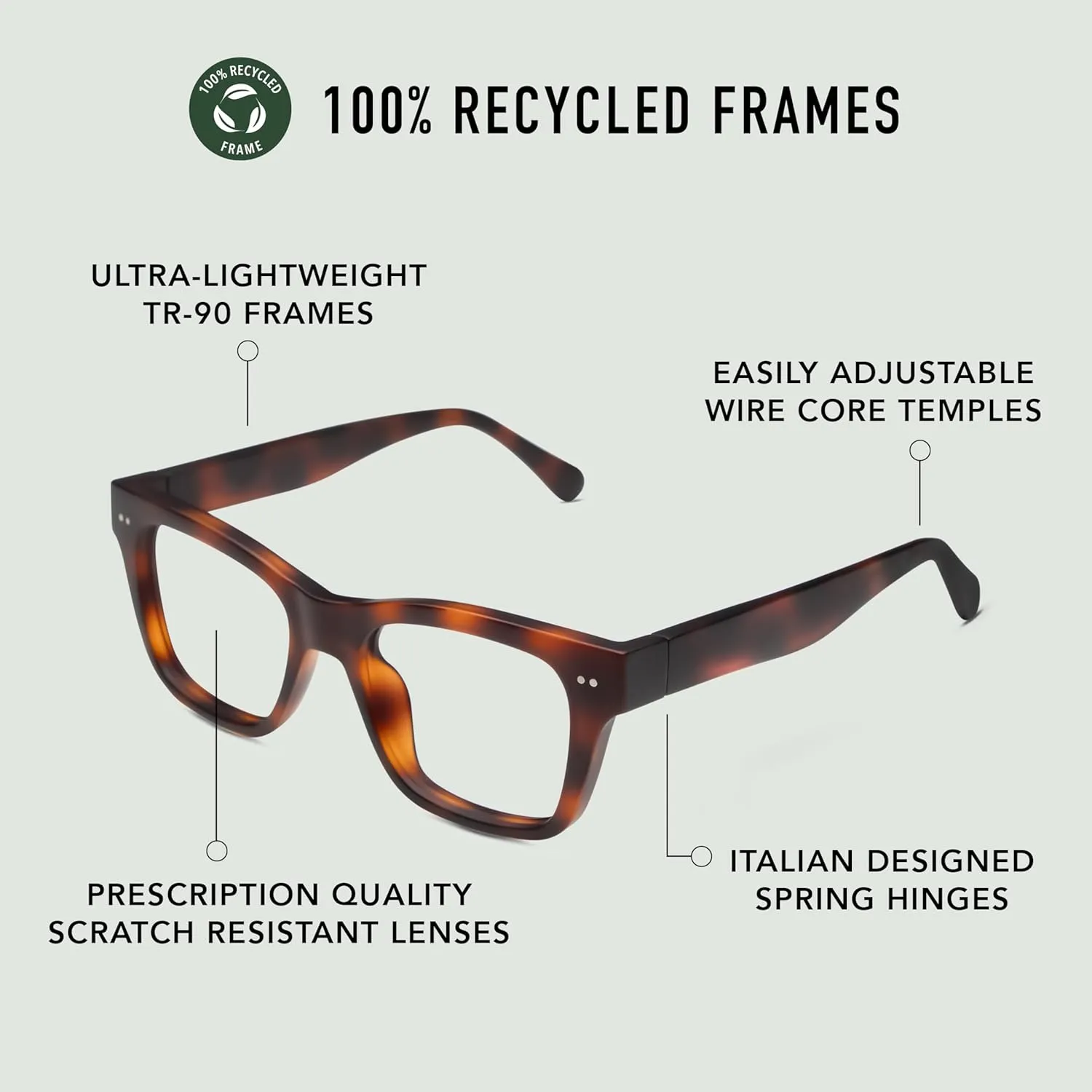 LOOK OPTIC Cosmo Reader-Lightweight Full Magnification Reading Glasses with Scratch-Resistant Anti-Reflective Lenses