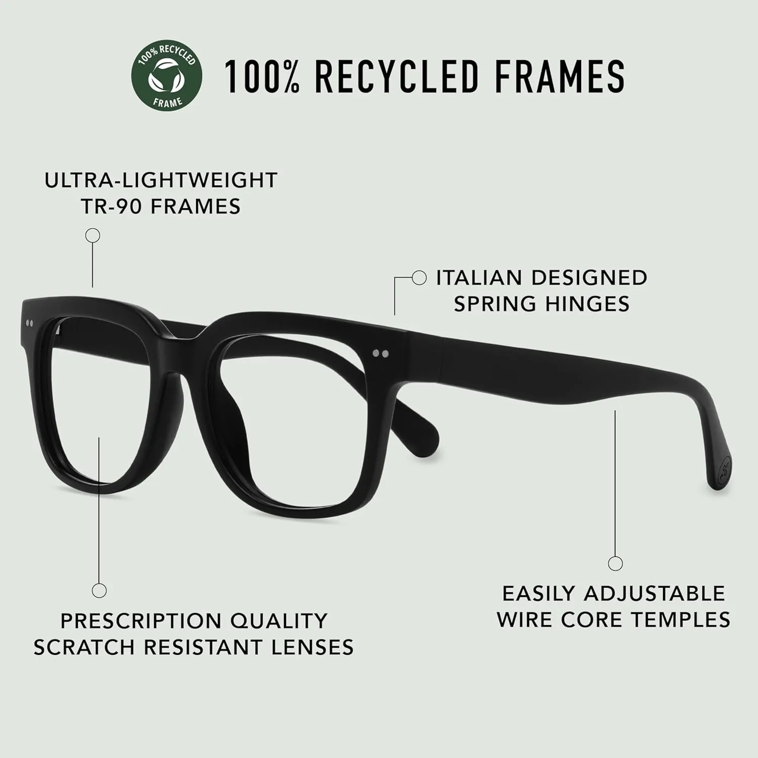 LOOK OPTIC Laurel Reader-Lightweight Full Magnification Reading Glasses with Scratch-Resistant Anti-Reflective Lenses