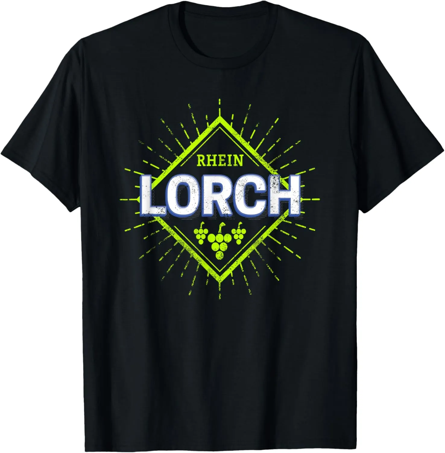 Lorch Rhine Retro Grapes Vintage Vines Germany Souvenir T-Shirt
