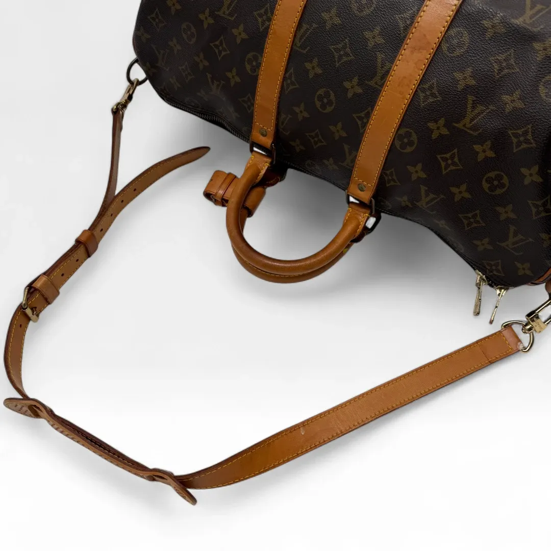 Louis Vuitton Reisetasche Keepall 45 mit Umhängegurt monogram braun