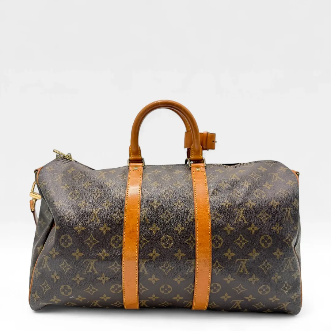 Louis Vuitton Reisetasche Keepall 45 mit Umhängegurt monogram braun