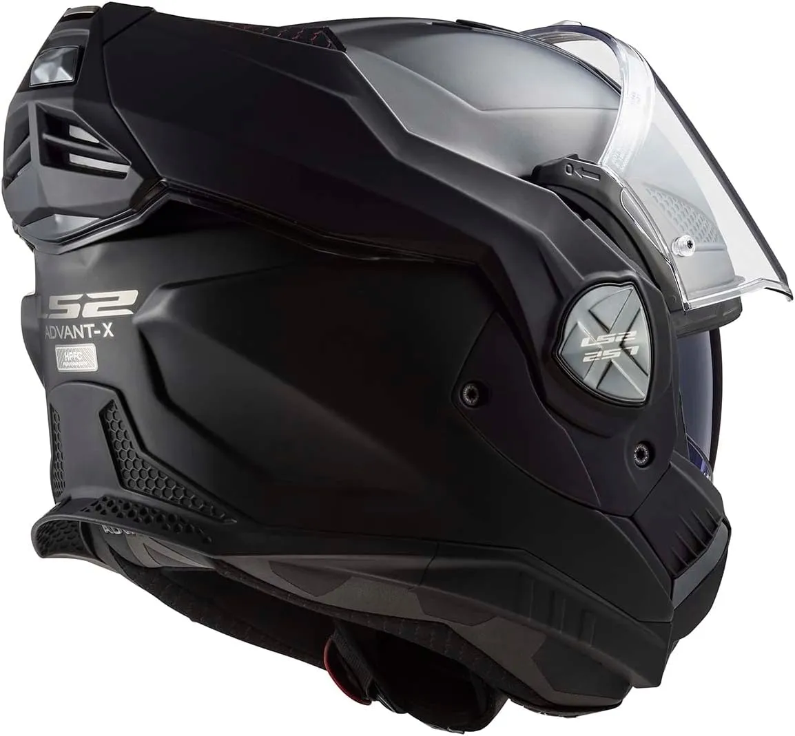 LS2 Helmets Advant X Modular Helmet with Integrated Cardo 4X Bluetooth (Matte Black - X-Large)