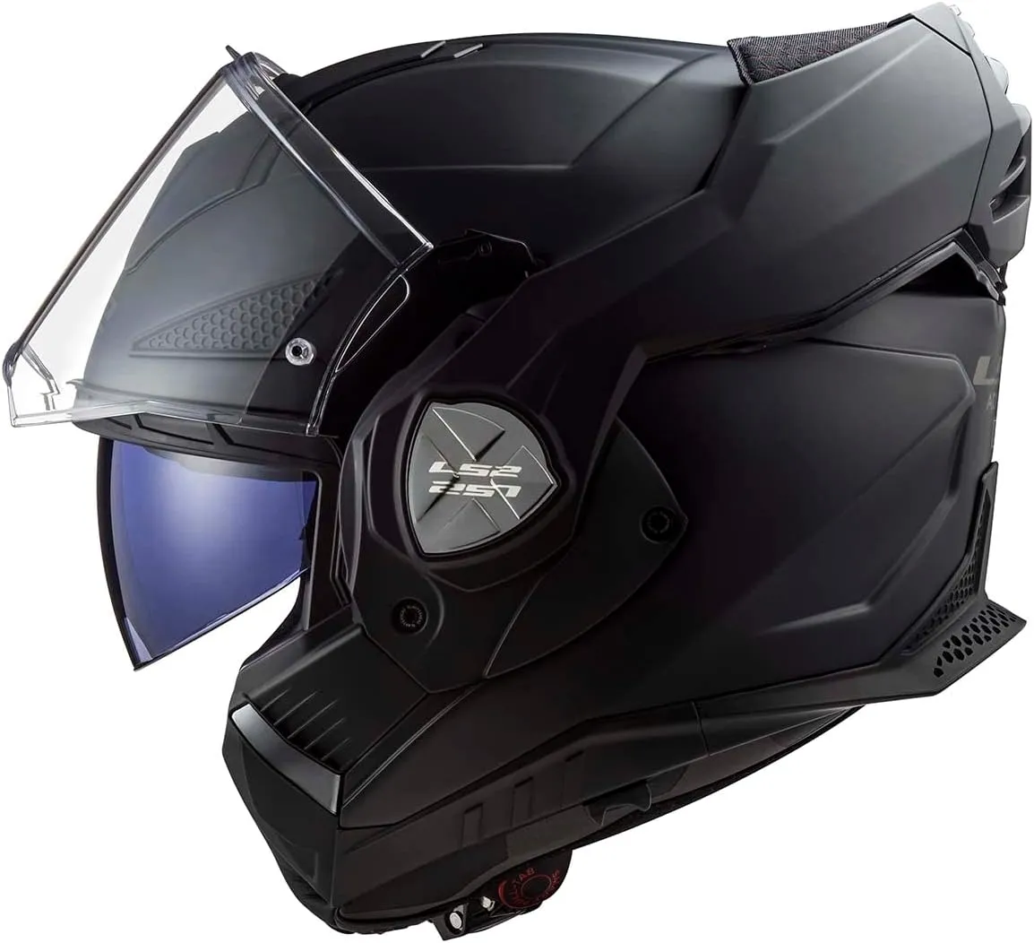 LS2 Helmets Advant X Modular Helmet with Integrated Cardo 4X Bluetooth (Matte Black - X-Large)