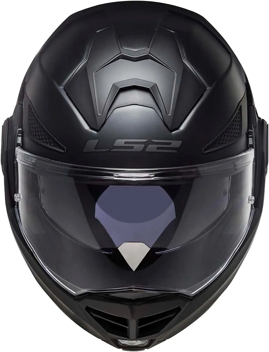LS2 Helmets Advant X Modular Helmet with Integrated Cardo 4X Bluetooth (Matte Black - X-Large)