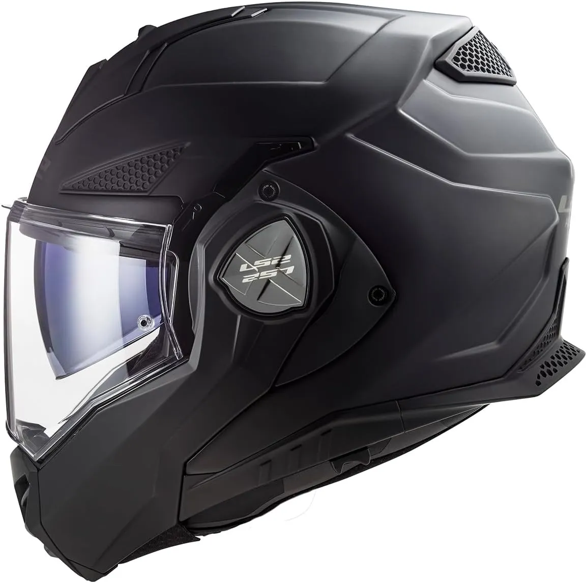 LS2 Helmets Advant X Modular Helmet with Integrated Cardo 4X Bluetooth (Matte Black - X-Large)