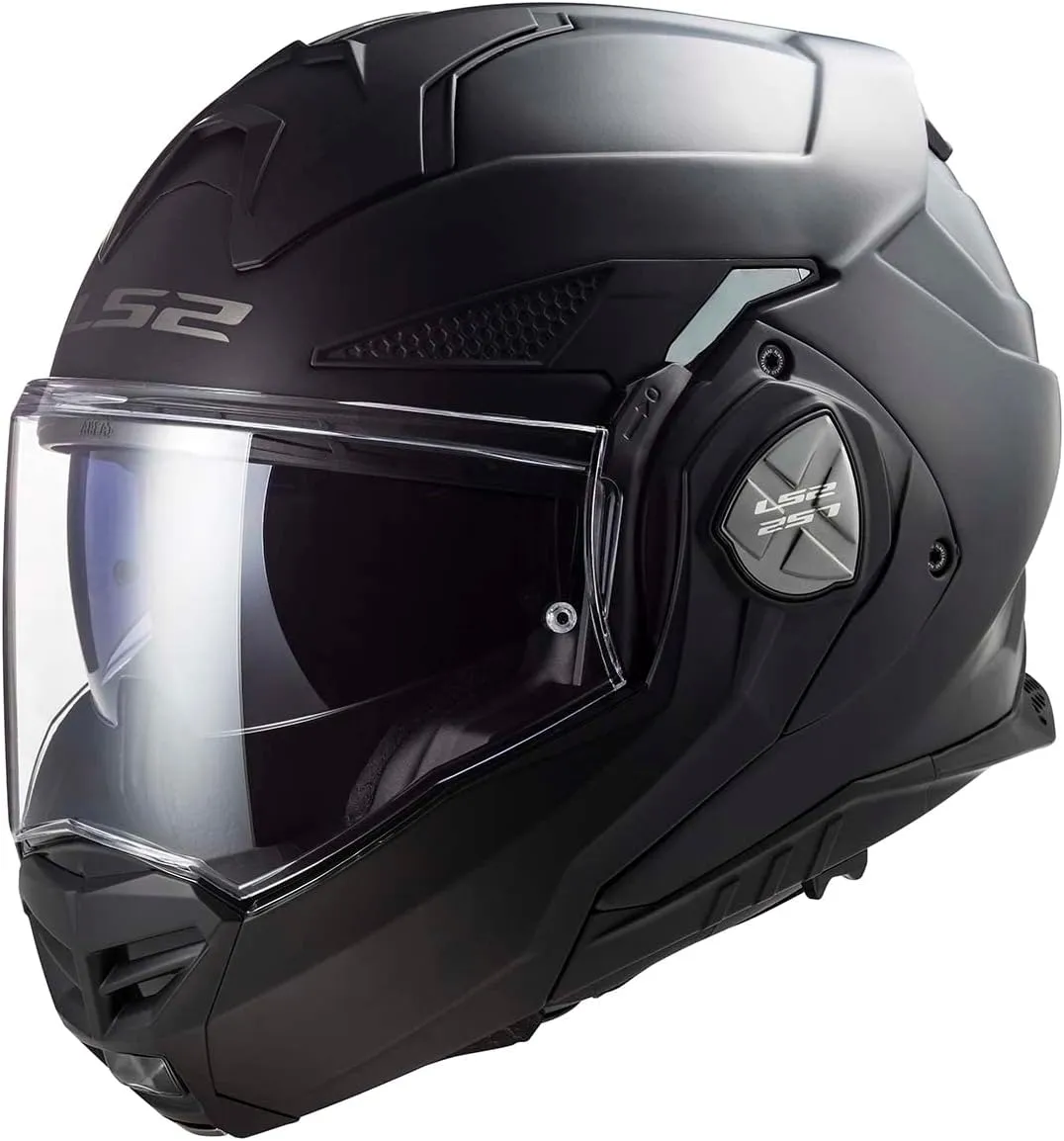 LS2 Helmets Advant X Modular Helmet with Integrated Cardo 4X Bluetooth (Matte Black - X-Large)