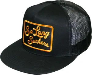 Lucky 13 So Long Suckers Mesh Snapback Trucker Hat Black
