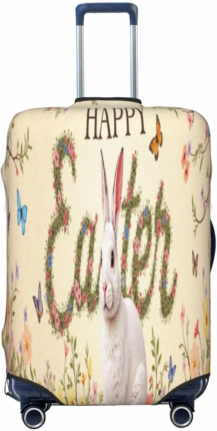 Luggage Cover For Travel The Joyful Garden Of Easter– Scratch-Resistant Ideal For Travel 20-28 Inch.
