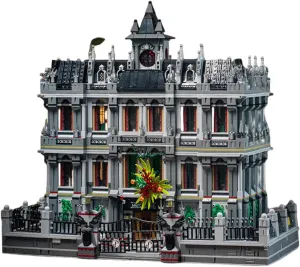 Lunatic Asylum City Modular Building Bricks Set,MOC Street View Architecture 3 Levels Insane Asylum Hospital Modular Buildings Construction Sets Ideas Gifts for Adults,Panlos 613002(7527 Pcs)