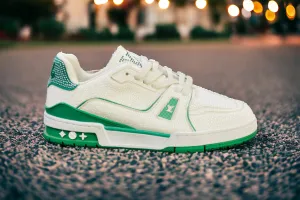 LV TRAINER 54 STONE - WHITE GREEN