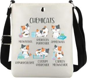 Lywjyb Birdgot Chemicats CrossBody Bag Science Chemistry Cat Gift Chemist Chemistry Gift