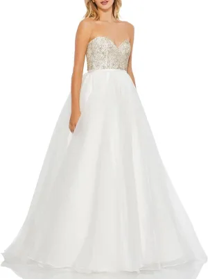 Mac Duggal Womens Embellished Evening Dress