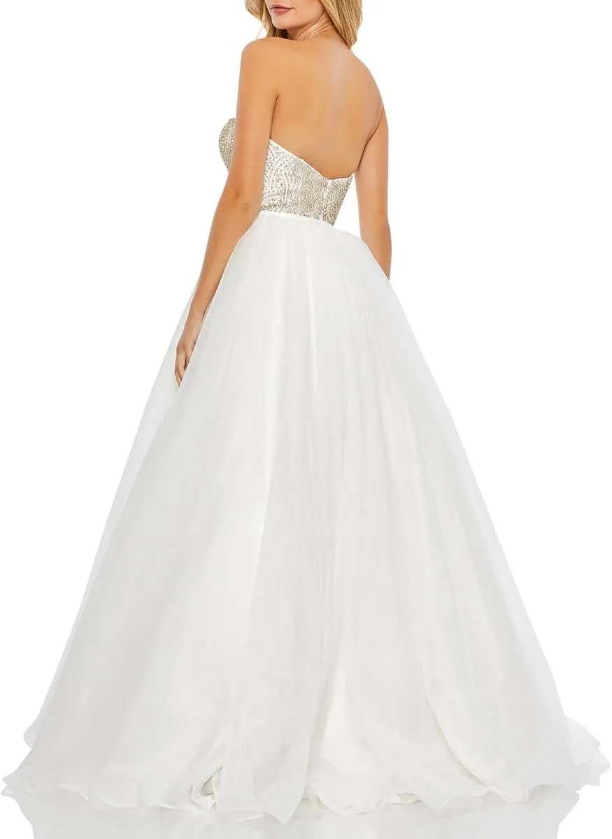 Mac Duggal Womens Embellished Evening Dress