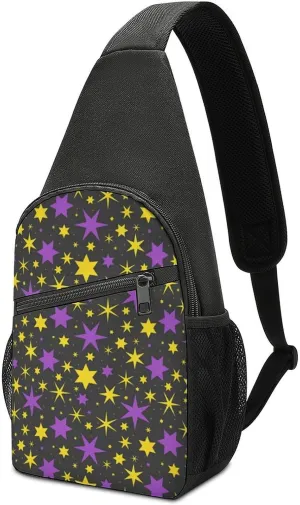 Magic Star Chest Bag for Men Small Sling Backpack Crossbody Sling Bags for Outdoors Hiking Traveling
