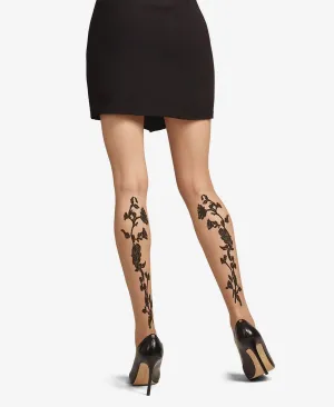 Marilyn Floral Backseam Sheer Tights