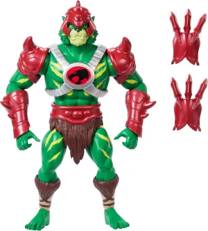 Masters of the Universe Origins & Thundercats Action Figure, Battle Cat Man Toy, 1980s Brand Crossover, 5.5-inch Posable with Battle Claws, Mini Comic