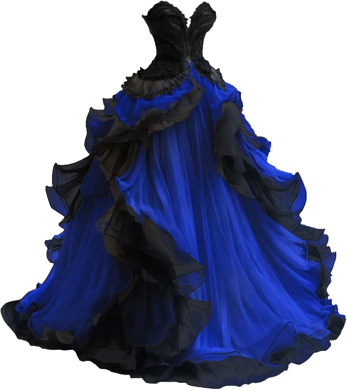 Mauuwy Gothic Wedding Dresses Sweetheart Tiered Wedding Gown for Bride Women Vintage Victorian's Bridal Gown