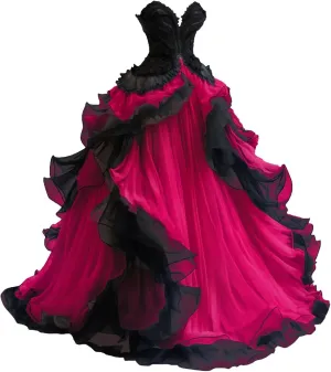 Mauuwy Gothic Wedding Dresses Sweetheart Tiered Wedding Gown for Bride Women Vintage Victorian's Bridal Gown