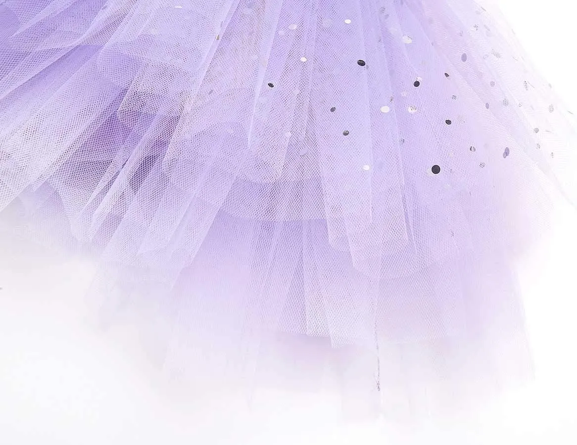 MdnMd Short Sleeve Glitter Dance Ballet Tutu Leotard Ballerina Outfit for Girls Toddler