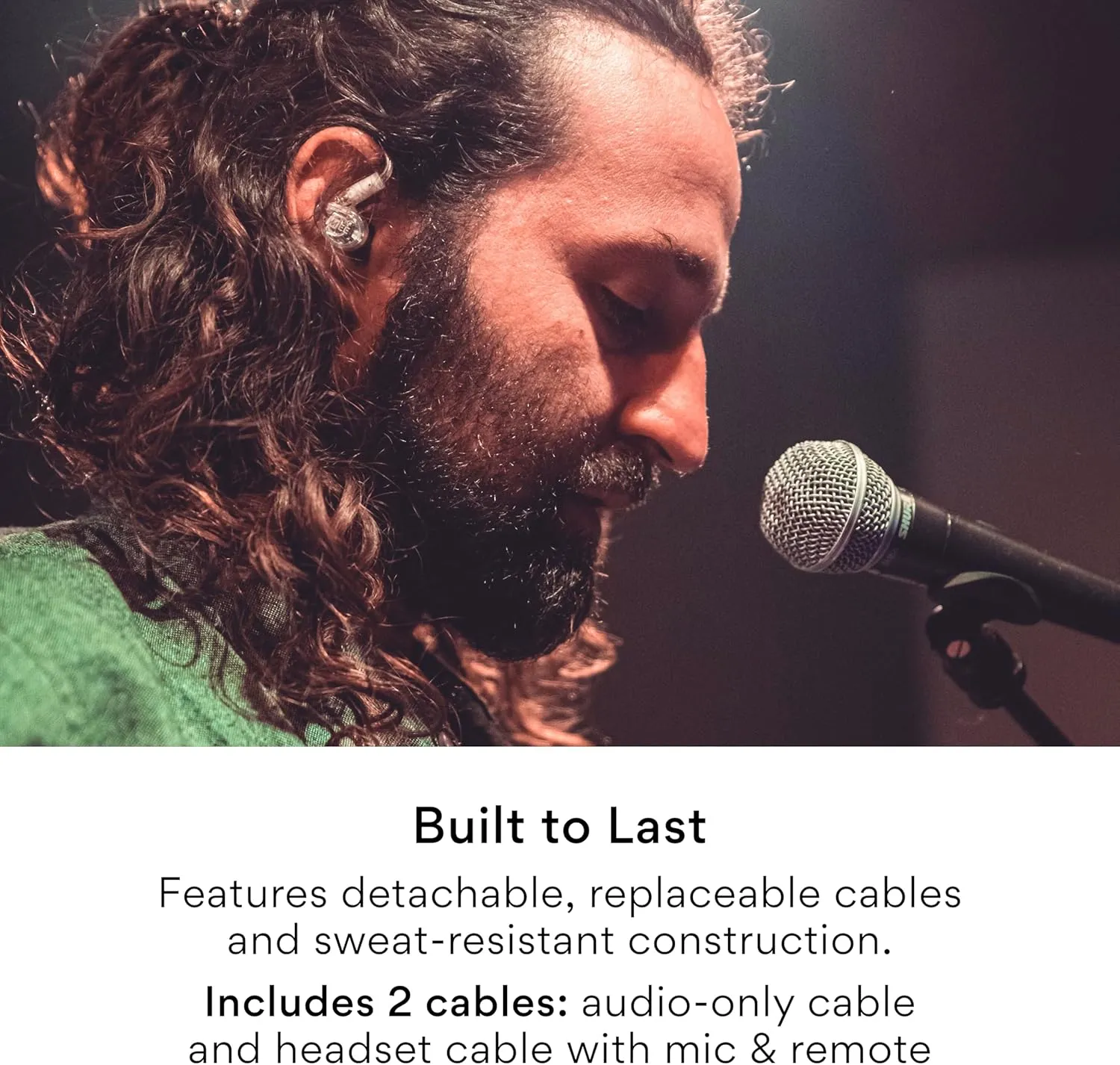 MEE audio Professional MX1 PRO Advanced Dynamic Driver Musician's in Ear Monitor Headphones with Balanced Sound, Noise Isolating Earbuds Earphones with Memory Wire, Detachable Cables, Transparent