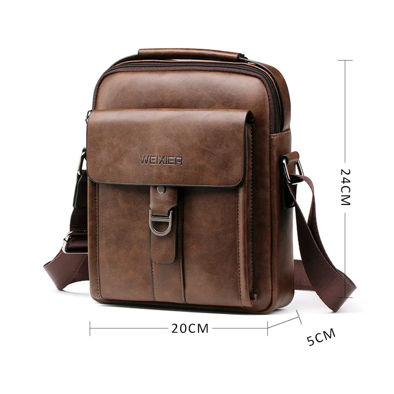 Men's Leather Crossbody Bag and Wallet / Casual Collection 2019 - DANNY
