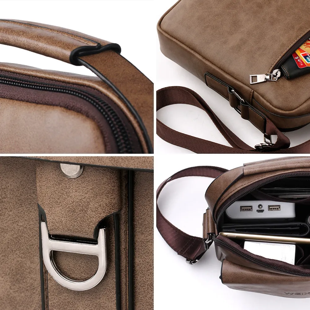 Men's Leather Crossbody Bag and Wallet / Casual Collection 2019 - DANNY