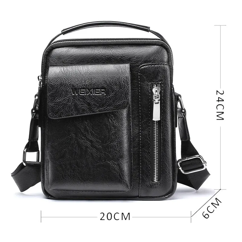 Men's Leather Crossbody Bag and Wallet / Casual Collection 2019 - DANNY
