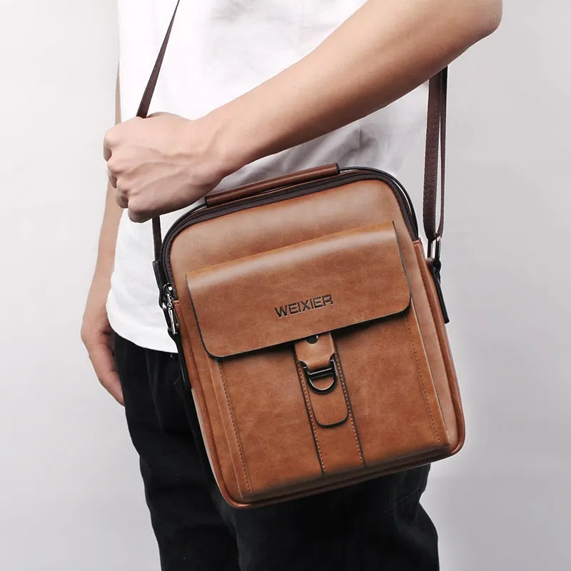 Men's Leather Crossbody Bag and Wallet / Casual Collection 2019 - DANNY