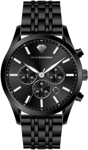 Men’s Luxury Watch PR2320 – Silver Stainless Steel Quartz, 44mm, 5ATM Water Resistant, Scratch-Resistant Sapphire Crystal Glass