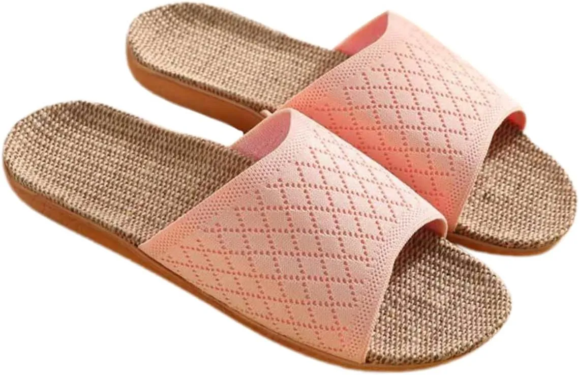 Men's Open Toe House Slippers Indoor Summer Slippers Light Simple Natural Indoor Shoes