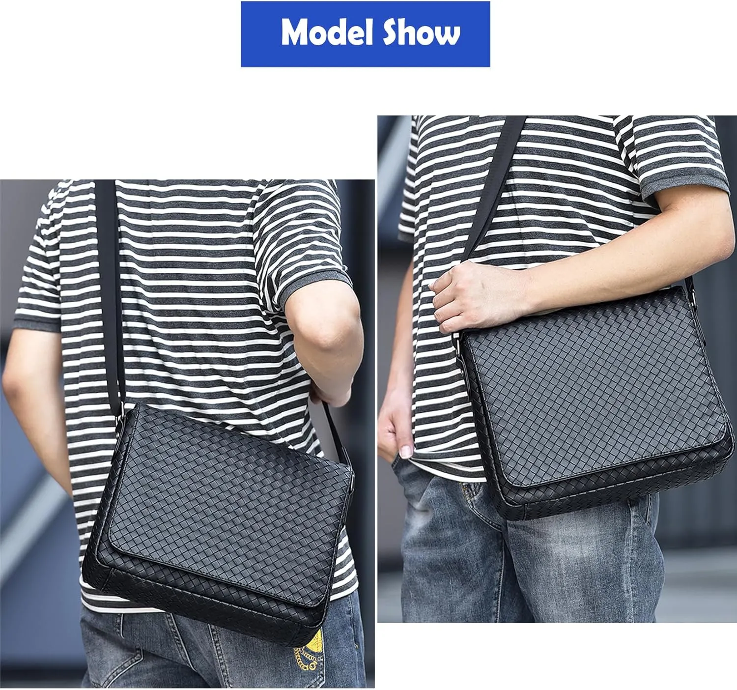 Men's Shoulder Bag Leather Waterproof Anti-Scratch Crossbody Bag for Men Men's Bag Mssenger Bags