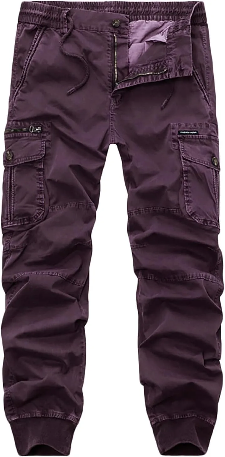 Mens Tactical Pants Multi Pockets Outdoor Mountain Hiking Pants Cargo Pants Scratch-Resistant Hunting Trousers