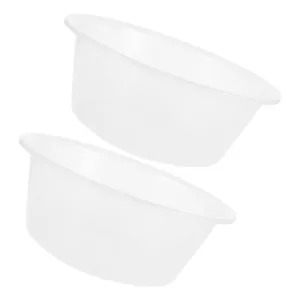 MERRYHAPY Foot Spa Face Wash Basin Set Large Plastic Foot Bath Bucket Massager for Foot Soaking Facial Cleansing Gray