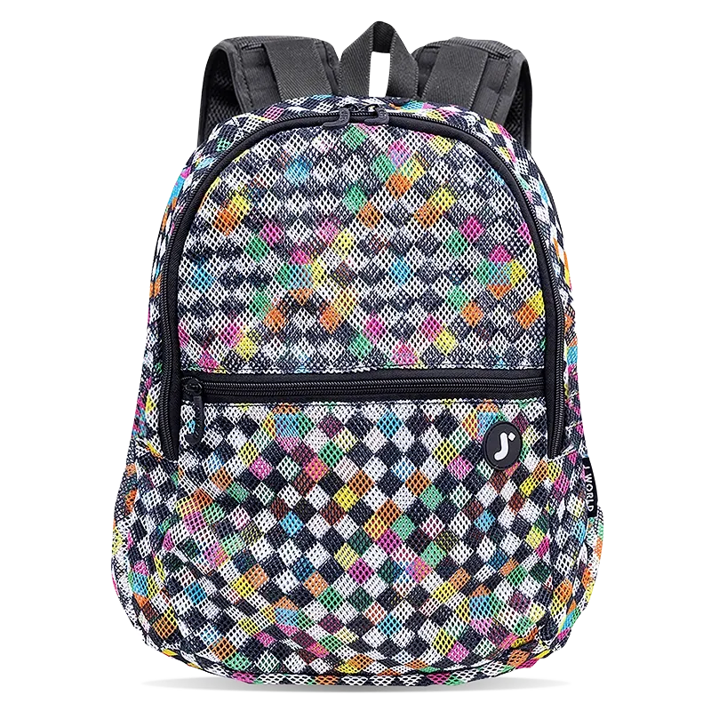 Mesh Backpack in Checkers