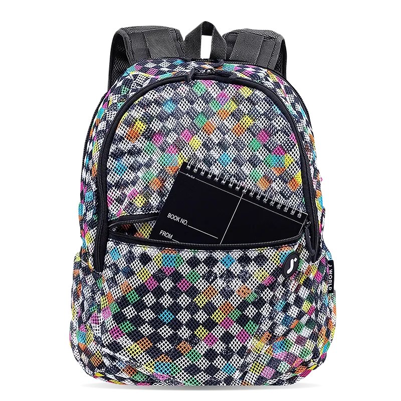 Mesh Backpack in Checkers