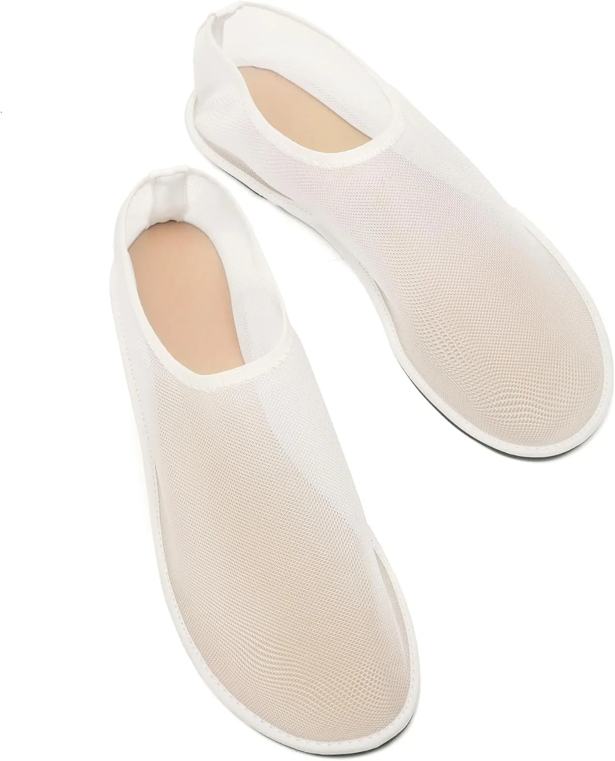 Mesh Sock Ballet Flats for Women Nylon Tulle Slip on Mary Jane Flats Sheer Comfortable Casual Dress Ballerina Shoes
