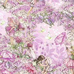 Michael Miller Best of Flower Fairies DC5057 Pink Petal Flower Fairies Cotton Quilting Fabric