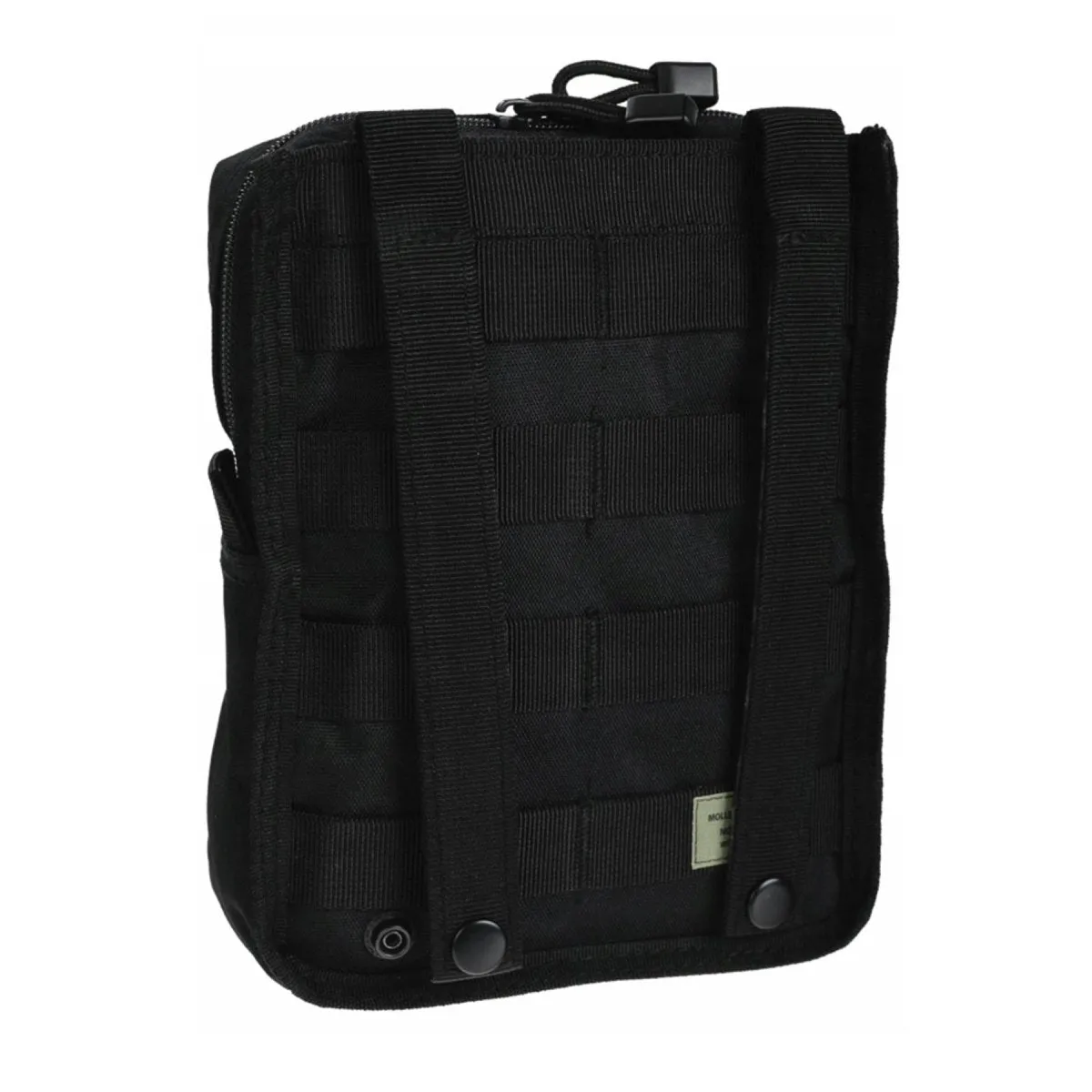 MIL-TEC tactical belt pouch molle attachment zipper closure utility bag black