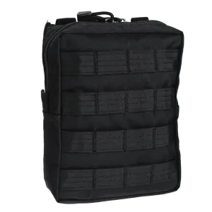 MIL-TEC tactical belt pouch molle attachment zipper closure utility bag black
