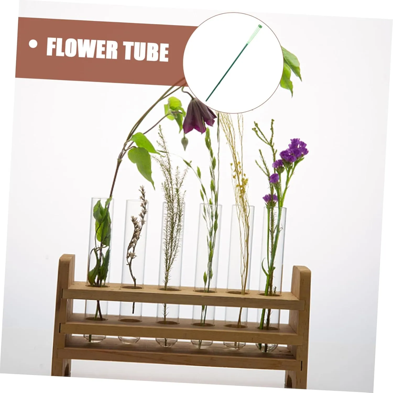 Milisten 15 Sets Flower Preservation Tubes Floral Stem Water Tubes Easy Flower Waterer for Fresh Bouquets