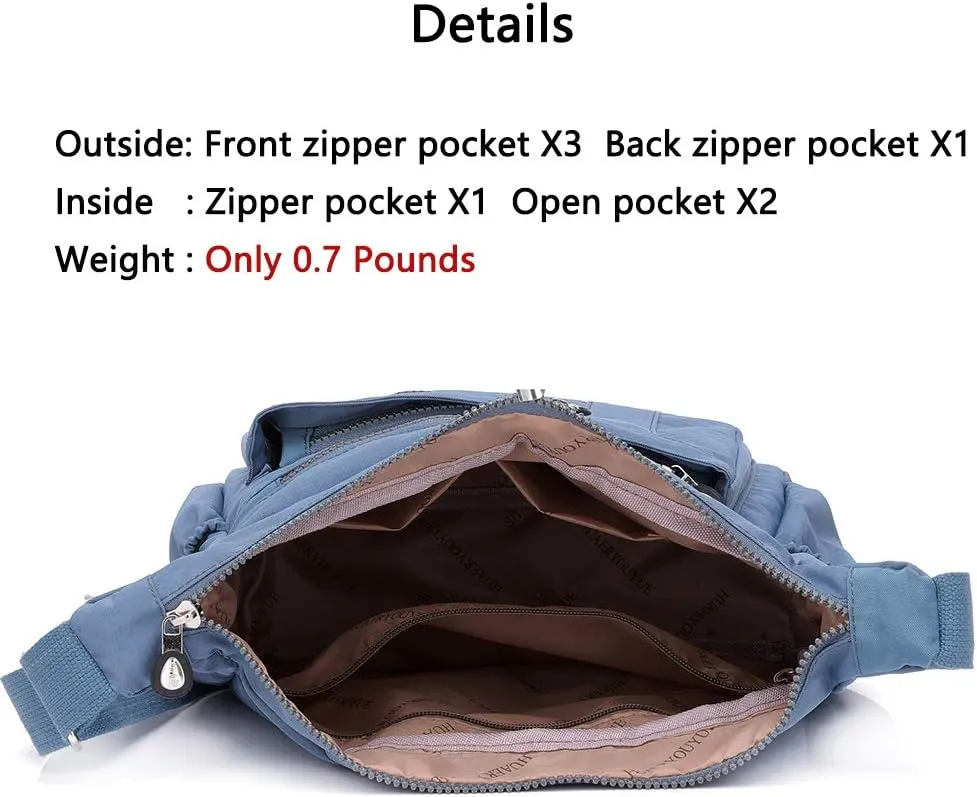 MINTEGRA Crossbody Bag for Women Nylon Waterproof Shoulder Purse Messenger Bag Lightweight Pocketbooks