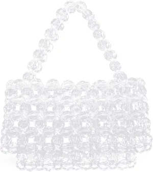 Miuco Women Beaded Bag Handmade Transparent Acrylic Handbags