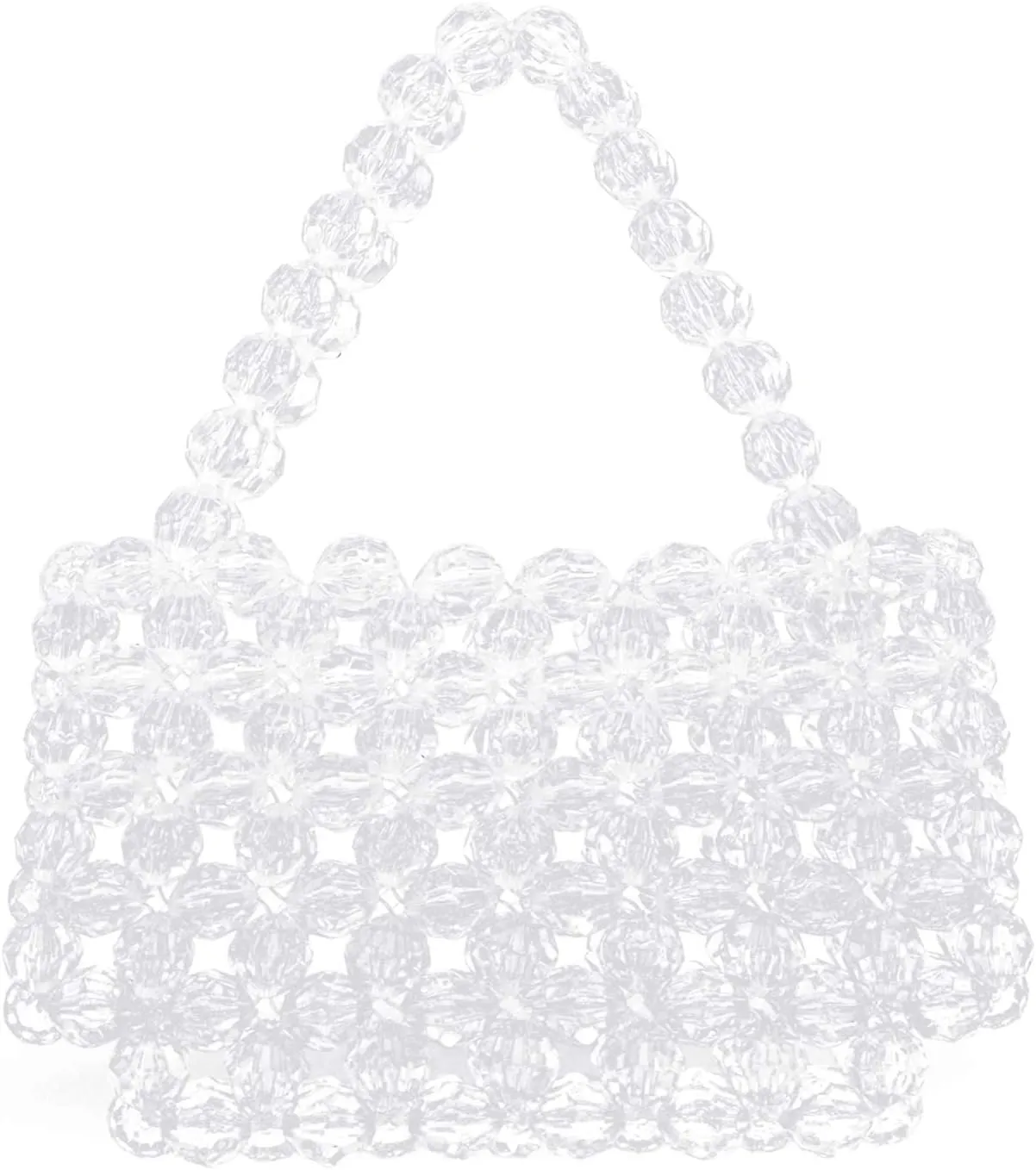 Miuco Women Beaded Bag Handmade Transparent Acrylic Handbags