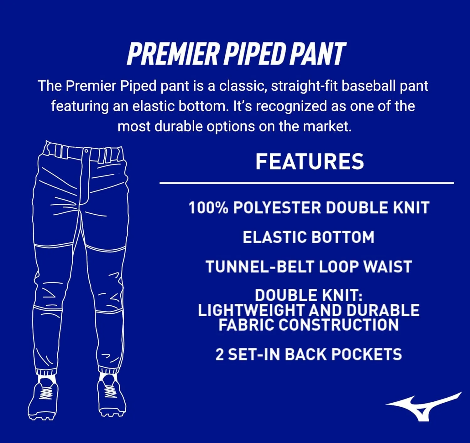 Mizuno Adult Men's Premier Piped Baseball Pant
