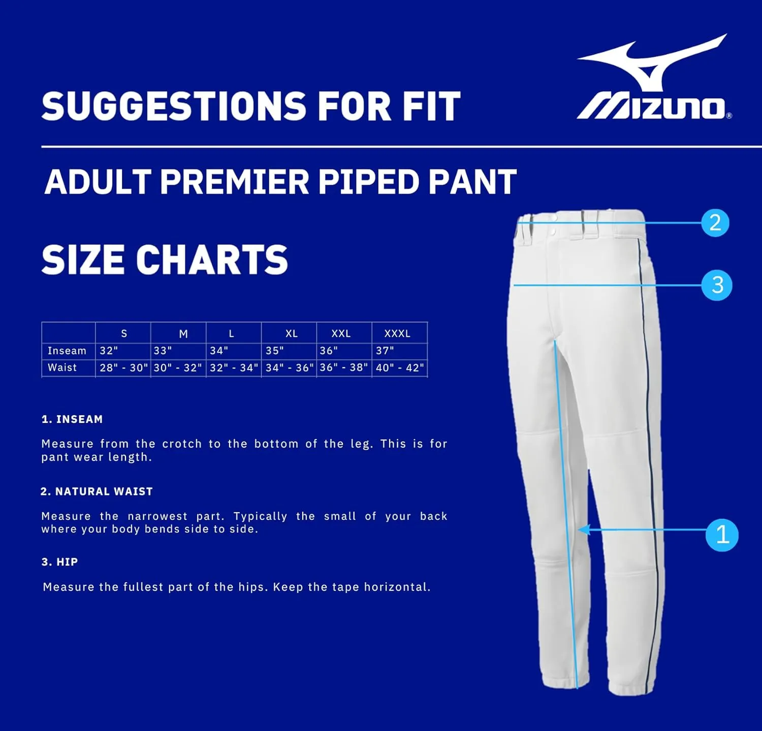 Mizuno Adult Men's Premier Piped Baseball Pant