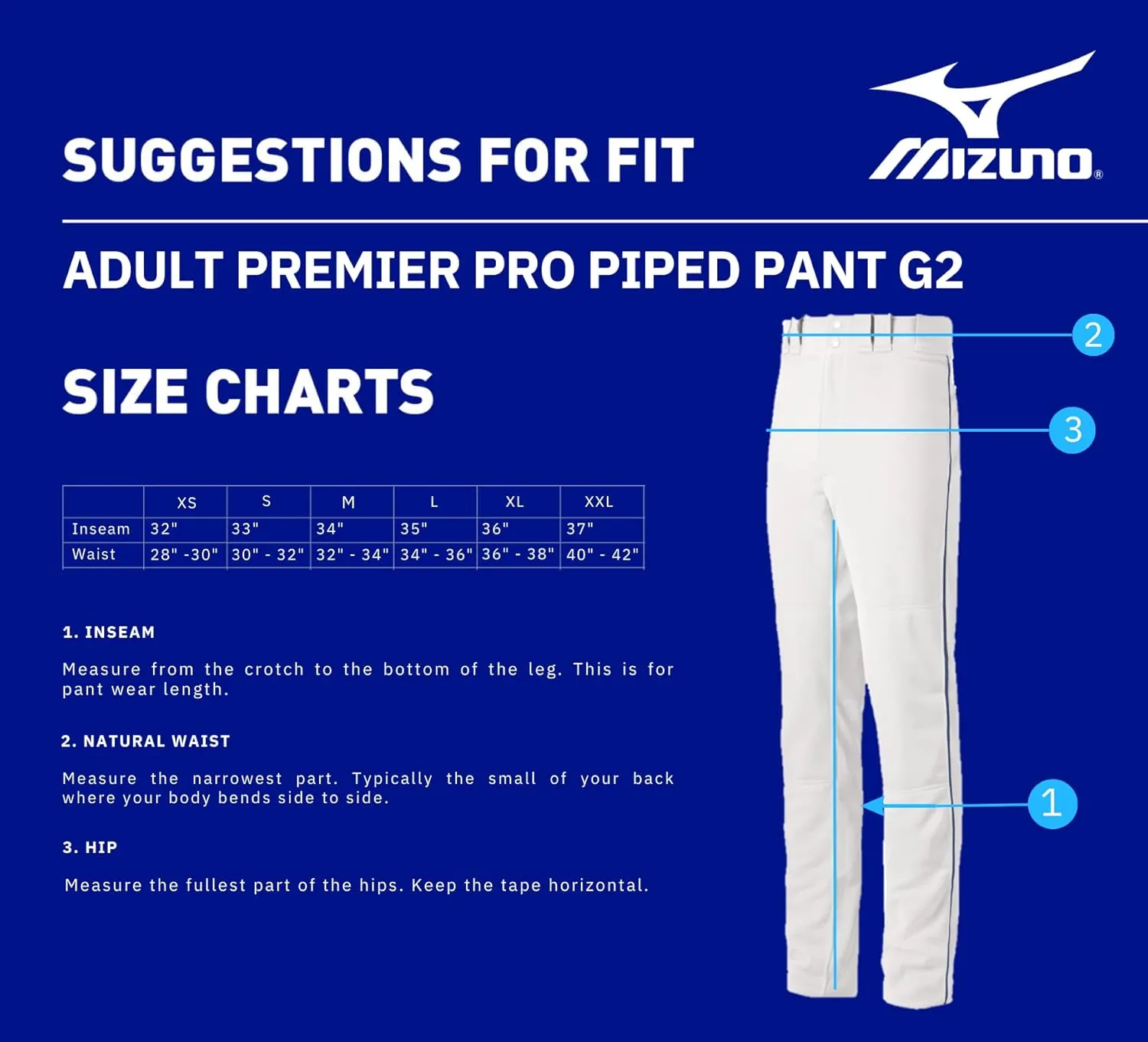 Mizuno Men's Premier Pro Piped G2 Baseball Pant