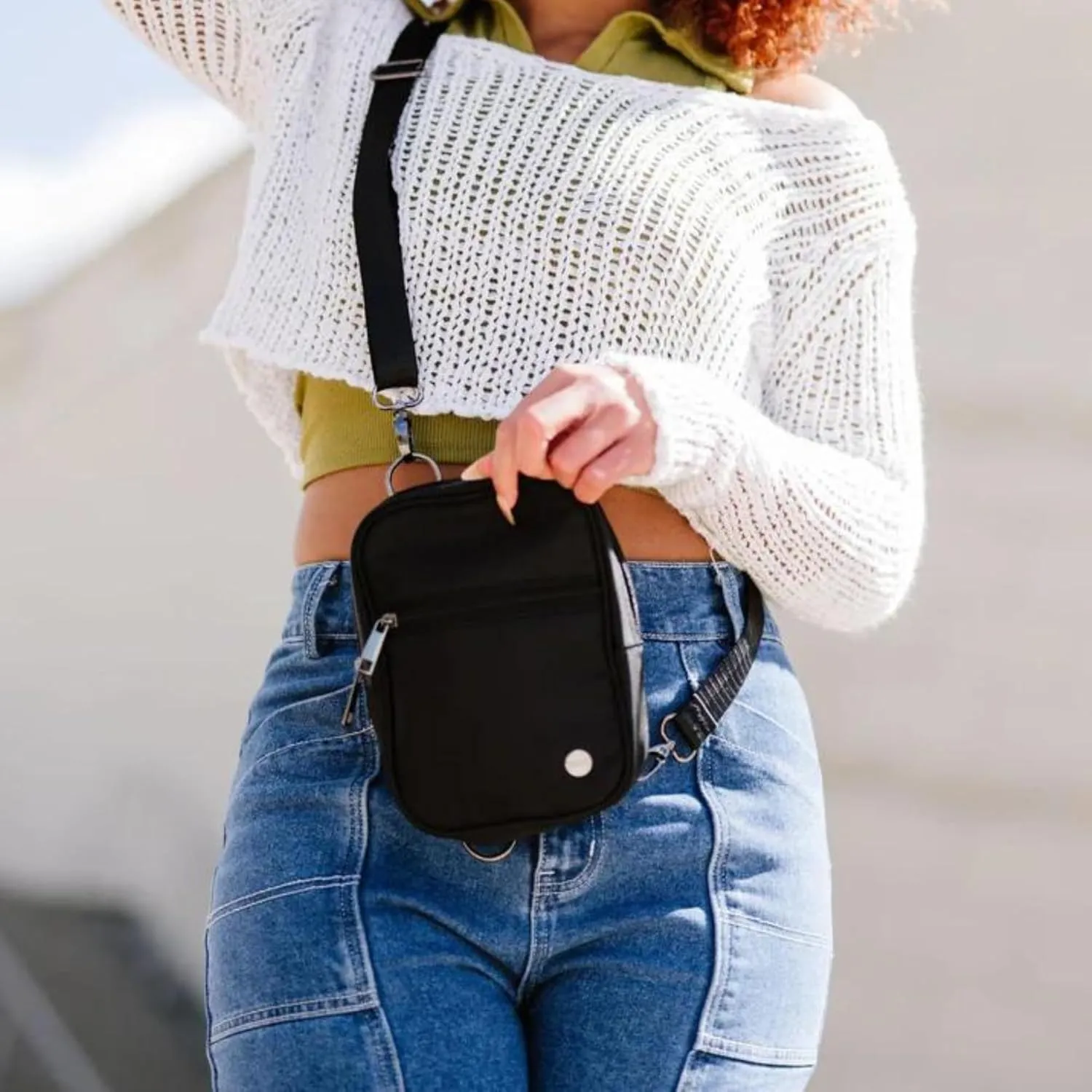 Modern Chic Crossbody Bags for Women - Lainey Convertible Crossbody Bag, Multi-Wear Belt Bag with Pockets & Adjustable Strap