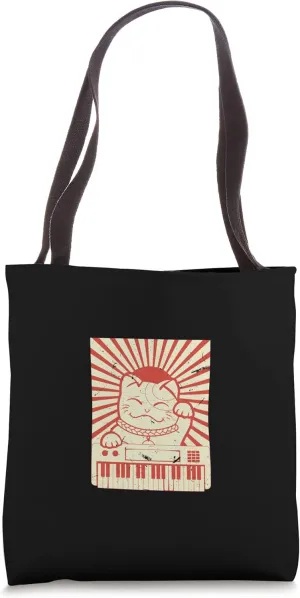Modular Cat Japanese Musical Instrument Modular Synthesizer Tote Bag