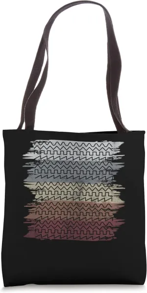 Modular Synthesizer Keyboard Retro Vintage Waveform Tote Bag