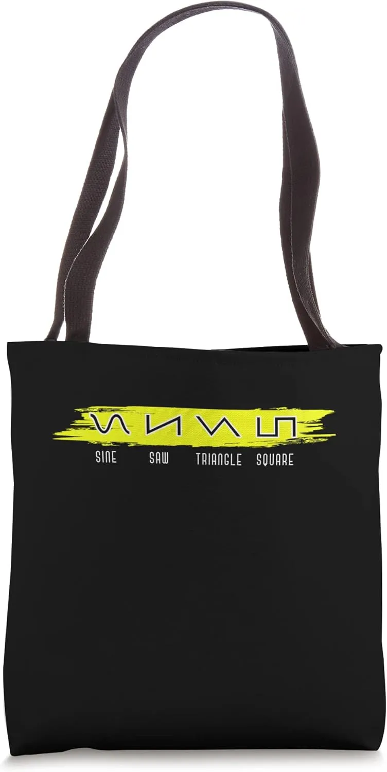 Modular Synthesizer Keyboard Waveform Tote Bag
